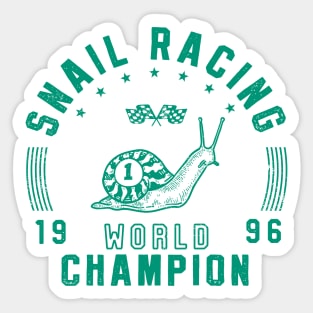 Snail Racing Champ Sticker